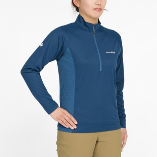 [阿爾卑斯戶外] Montbell CooL LS ZIP SHIRT 女款長袖半門襟 1114632
