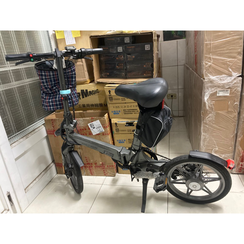 (二手車便宜賣)16吋 單邊車架鎂合金 電動折疊車 電動折疊腳踏車