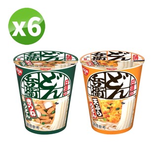 【Nissin日清】咚兵衛杯裝烏龍麵 6杯/組(日式油豆腐/天婦羅口味)