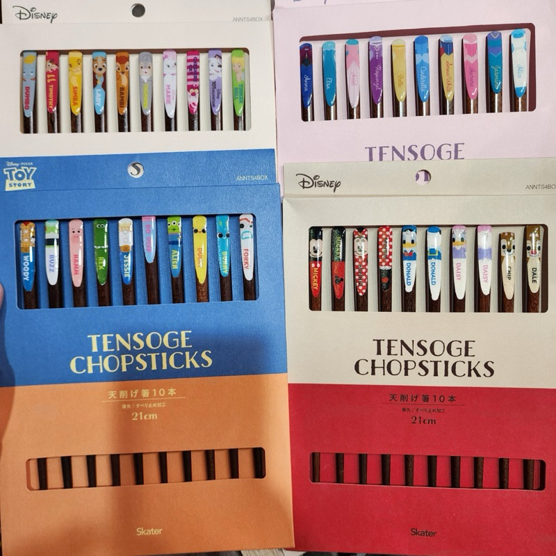 Bunibear. 迪士尼TENSOGE系列角色筷組 禮盒款 收藏控必收  超可愛 角色造型 筷子組