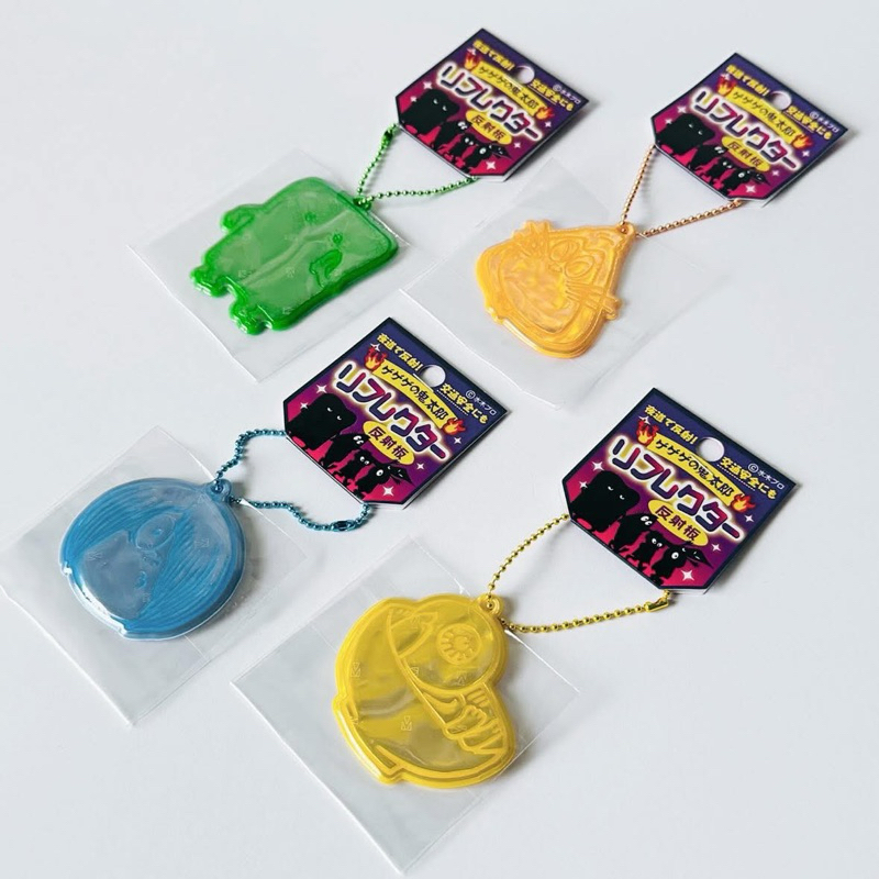 妖怪舎｜𝗬𝗼𝗸𝗮𝗶𝘀𝗵𝗮  ゲゲゲの鬼太郎 リクレクター 鬼太郎 眼球老爹 目玉親父 鼠男 塗壁 水木茂 鬼太郎反光吊飾