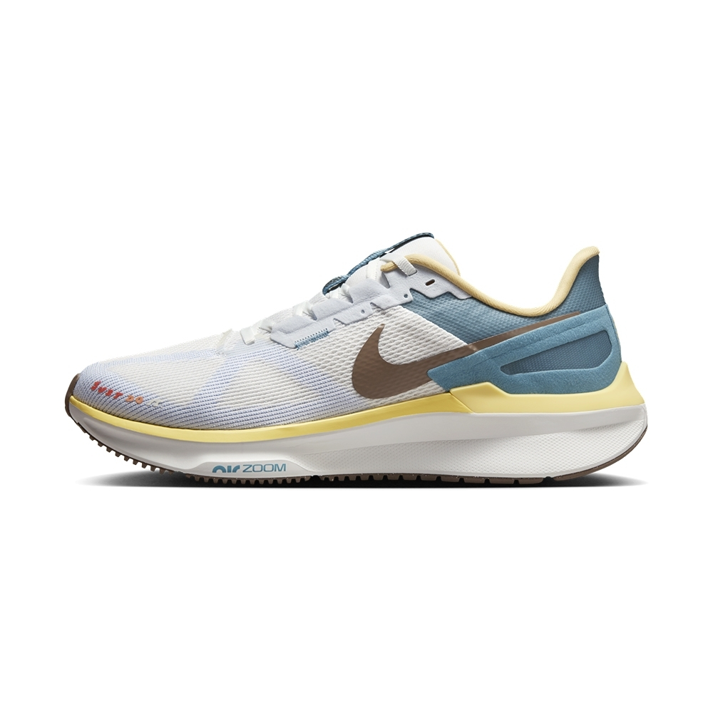 NIKE AIR ZOOM STRUCTURE 25 男 慢跑鞋 運動鞋 緩震 米黃藍-HV5976121