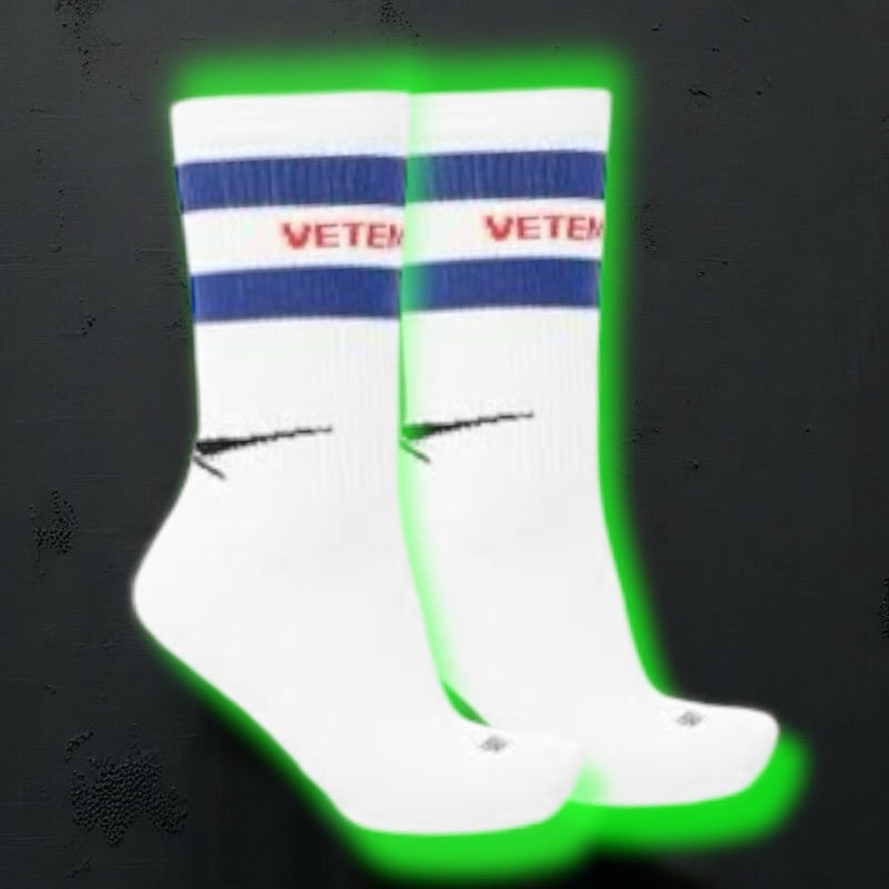 VETEMENTS X REEBOK Logo Socks 聯名款 白襪 運動襪 潮襪 球襪 正品 SOX