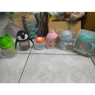 二手Nip學習杯矽膠鴨嘴/零食杯 二手Umee企鵝/Tritan掀蓋式練習杯/學習水杯