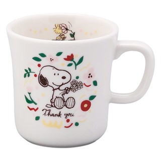 日本山加 YAMAKA Snoopy 陶瓷馬克杯 300ml 史努比 花環 SJ21991