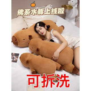 🌸臺灣限時低價🌸可拆洗 可愛 卡皮巴拉 水豚 動物 抱枕 長條枕 女生 床上 睡覺 圍枕 枕頭 長抱枕 長條抱枕 生日