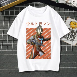 超人力霸王 NASA特利迦奧特曼衣服男童夏季純棉T恤卡通迪迦短袖帥氣中大童裝
