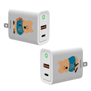 【TOYSELECT】DINOTAENG校園-Fatty學習日USB3.0+PD20W雙孔充電器