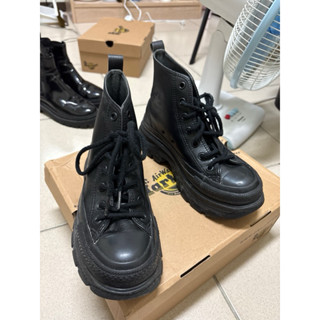 日本限定 Converse AS (R) TREKWAVE SL HI 高筒 厚底 皮革 黑色 全黑 匡威 短靴