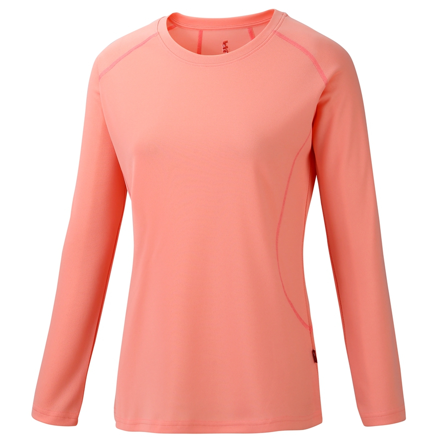 【FIT 維特】女Coolmax圓領長袖排汗衣PS2101/春夏薄款/吸溼排汗快乾/防曬衣/登山旅遊/野雁戶外