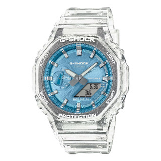 CASIO卡西歐 G-SHOCK 2100 系列 GA-2100BM-7A2 八角形半透明雙顯腕錶 藍面 45.4mm