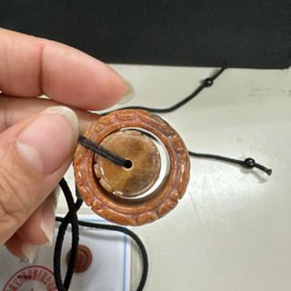 緬甸～天然A貨翡翠～19.8紅翡平安扣項鍊、戒指