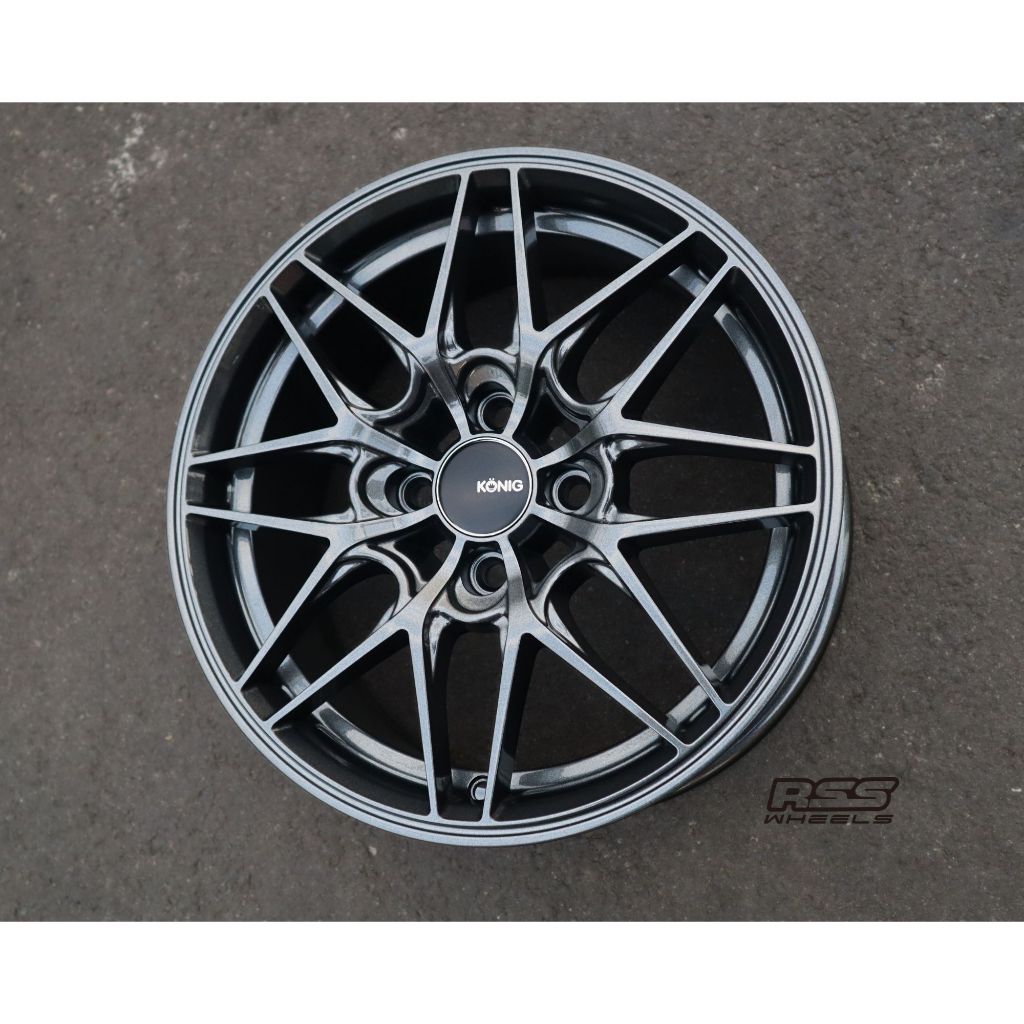【正東鋁圈】15吋鋁圈 美國KONIG KN09 4X100 消光黑 金屬鈦灰 YARIS SWIFT FIT VIOS