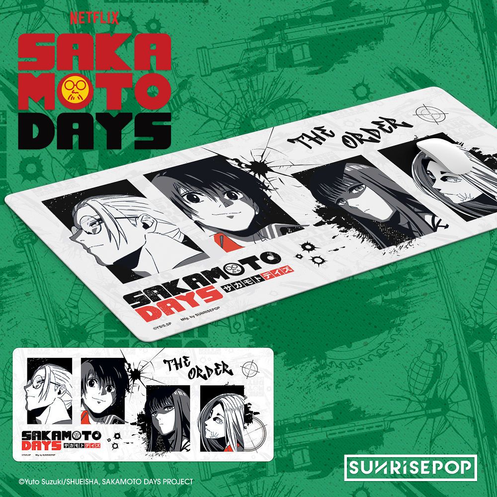 野獸國直營店｜SUNRISEPOP 坂本日常 大滑鼠墊 ORDER 白色款