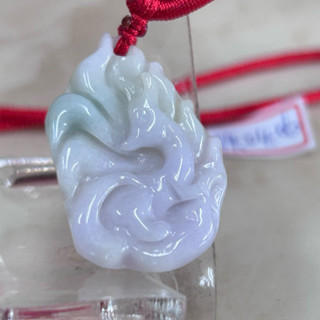 臺灣現貨 九尾狐 春帶彩 天然翡翠A貨 狐狸 愛情 人緣 桃花 招財 吉祥物 緬甸玉九尾狐仙 雕刻墜