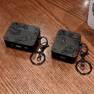 【男生專屬】方形黑龍AirPods 5 Pro3 4代 Pro2代保護套 3代蘋果耳機套 防摔 藍牙耳機殼 創意 禮物
