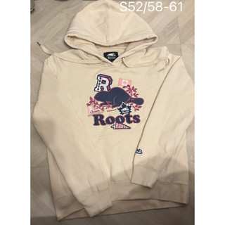 Roots海狸貼布刺繡刷毛帽T剩下xs,xxs