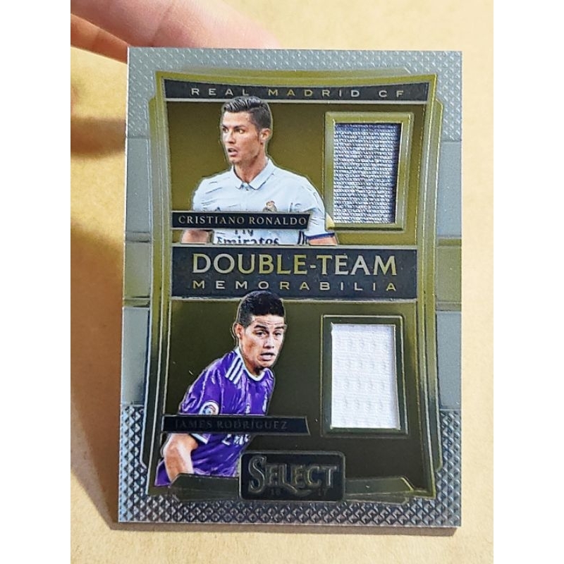 C羅 Cristiano Ronaldo & J羅🔥穿過的球衣🔥2016-17 Select 皇家馬德里 球員卡 足球