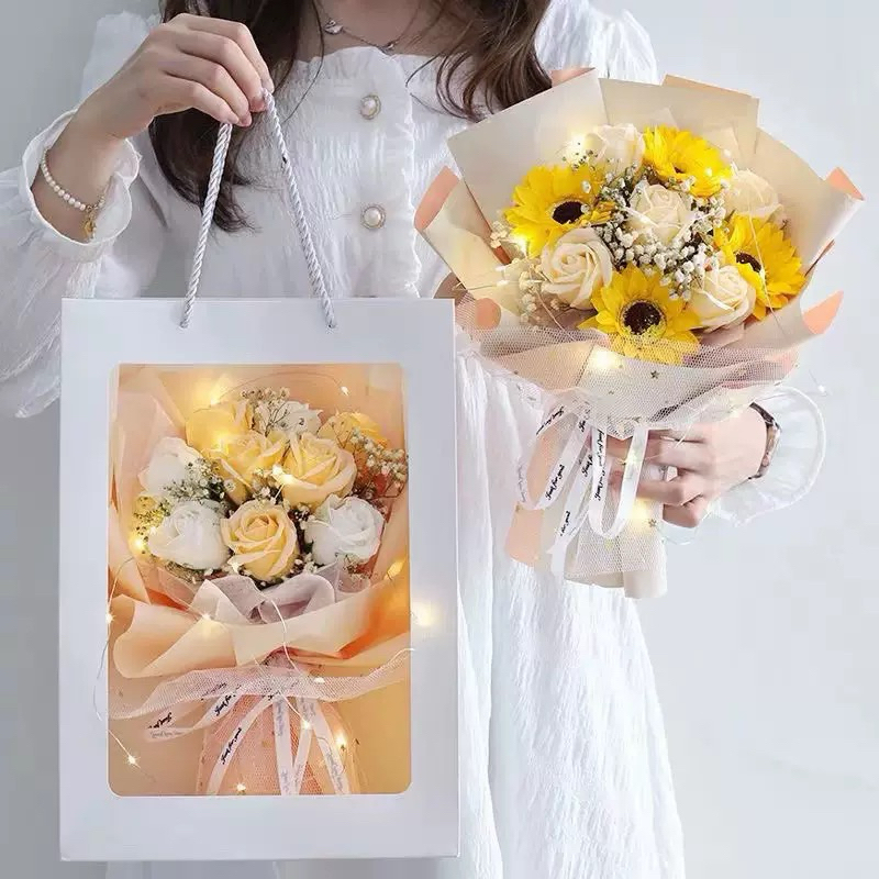 [奇趣生活]現貨 永生花 乾燥花 香皂花花束 玫瑰花花束  大花束 母親節禮物 畢業花束 生日禮物