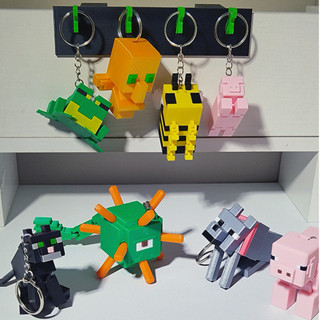 我的世界遊戲周邊玩具 3D列印mc關節可動動物模型擺件 包包鑰匙扣鏈 minecraft 麥塊 我的世界 麥塊周邊