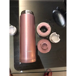 象印日本 保溫瓶 保溫杯 SM-JA48可拆式五件組保溫瓶/乾燥玫瑰/豔陽紅單支350(2手)