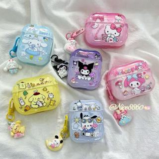 凱蒂貓 美樂蒂 庫洛米 適用於AirPods 1/2/3/4代保護套 Pro2保護套 蘋果無線藍牙耳機套軟殼 玉桂狗