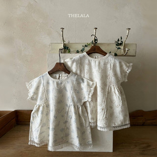 thelala 拼蕾絲印花洋裝｜女童洋裝 兒童洋裝 寶寶洋裝 嬰兒洋裝 韓國童裝