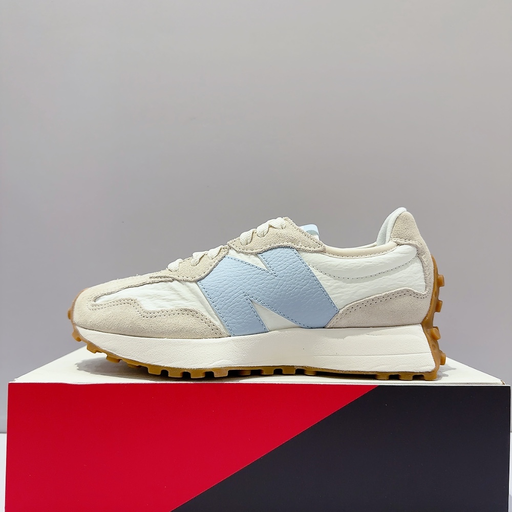 New Balance NB 327女生 淺藍色 B楦 麂皮 經典 復古 運動 休閒鞋 WS327FTA