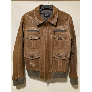 LambSkin 義大利製 義大利羊皮拉鍊翻領夾克 皮衣外套