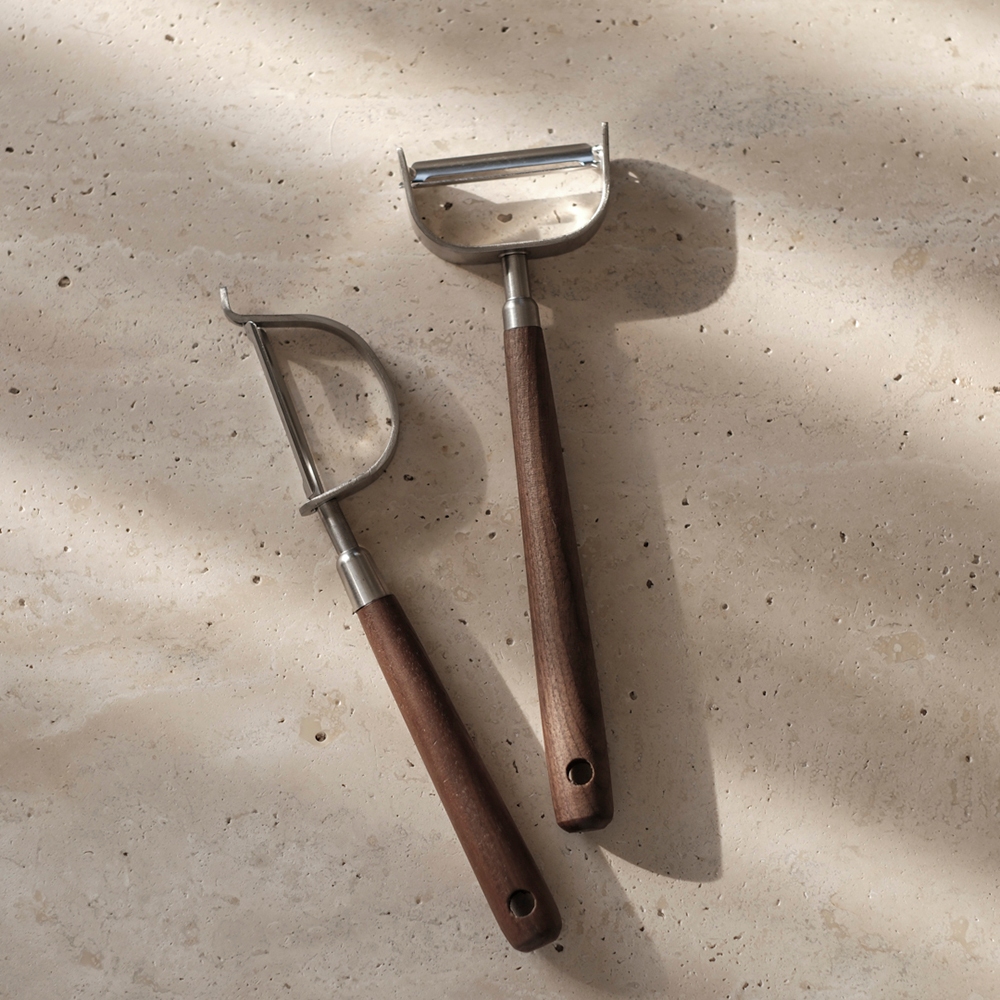 Woody 木丼黑胡桃削皮刀 兩款 側削 平削 削皮刀 居家生活 廚房配件 料理用削刀 削水果