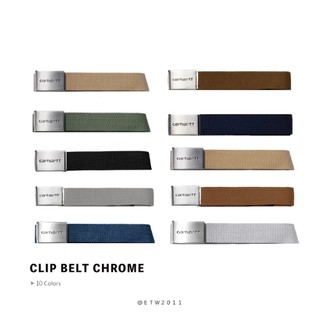 ☆ETW☆【台中店】CARHARTT WIP Clip Belt Chrome 黑色 卡其 帆布 腰帶 皮帶 現貨
