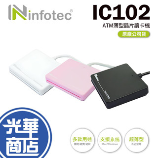 Infotec IC102 ATM薄型 晶片讀卡機 黑 白 粉 晶片讀卡機 INF-IC-102 自然人憑證 光華商場