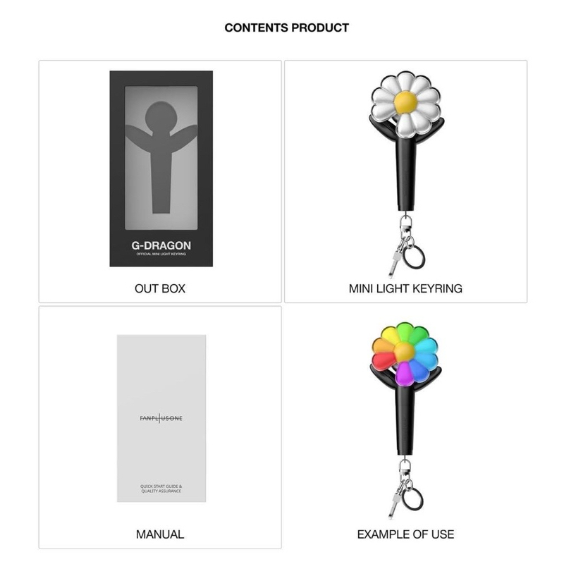 G-DRAGON OFFICIAL LIGHT STICK官方正版手燈鑰匙圈