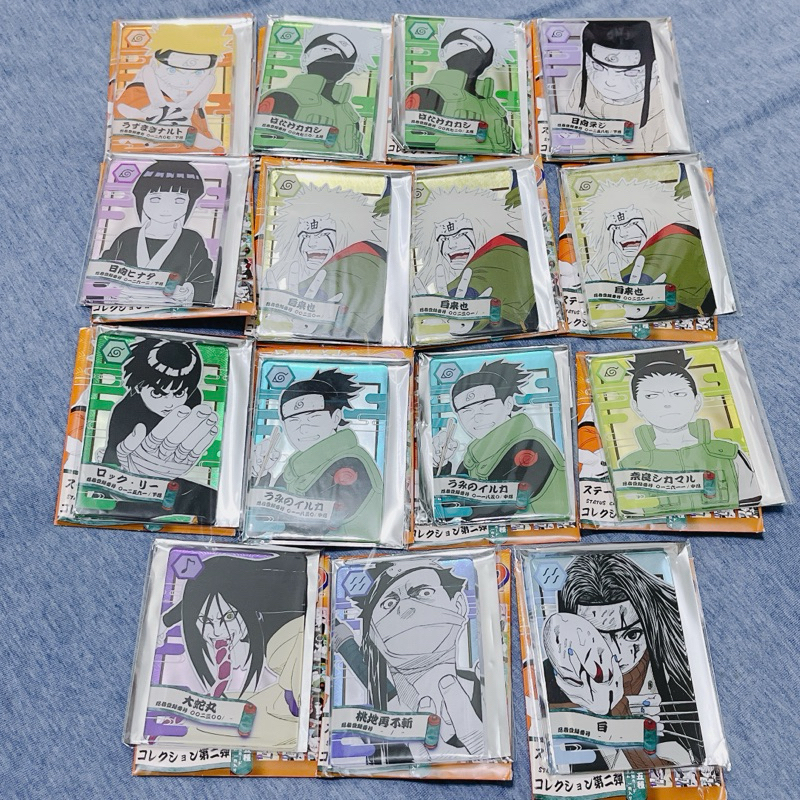 火影忍者 壓克力 數據卡 鳴人 卡卡西 寧次 雛田 自來也 李洛克 伊魯卡 鹿丸 大蛇丸 再不斬 白