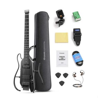 【心田樂器】效果器電吉他Donner HUSH-X PRO 黑白兩色 自帶效果器/藍芽/錄音介面