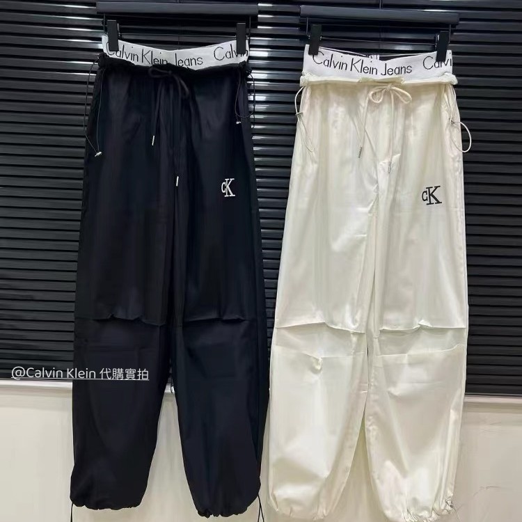 🇰🇷 | Calvin Klein Jeans 降落傘兵褲 工裝褲 闊腿褲 運動褲 鬆緊束口 Jennie辣妹同款 速乾