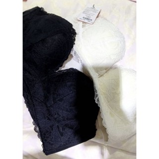 全新DEPIC-V型爆乳手托杯無鋼圈平口蕾絲內衣