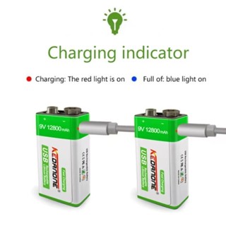 全新免運 9V充電電池 12800mAh 鋰離子充電電池 方形話筒 萬用表儀器 9號電池 方形煙霧報警器 話筒 門鎖電池