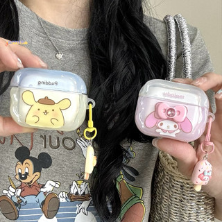 扭扭邊卡通可愛拼色佈丁狗美樂蒂 適用AirPods 1 2 3代 4代 Pro/Pro2蘋果耳機保護套 配雪糕掛件 硬殼