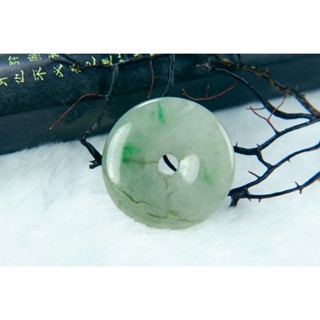 [Disk水晶][平安圓滿]老坑冰飄陽綠~平安扣HB-18(直徑29mm厚4mm重8克)