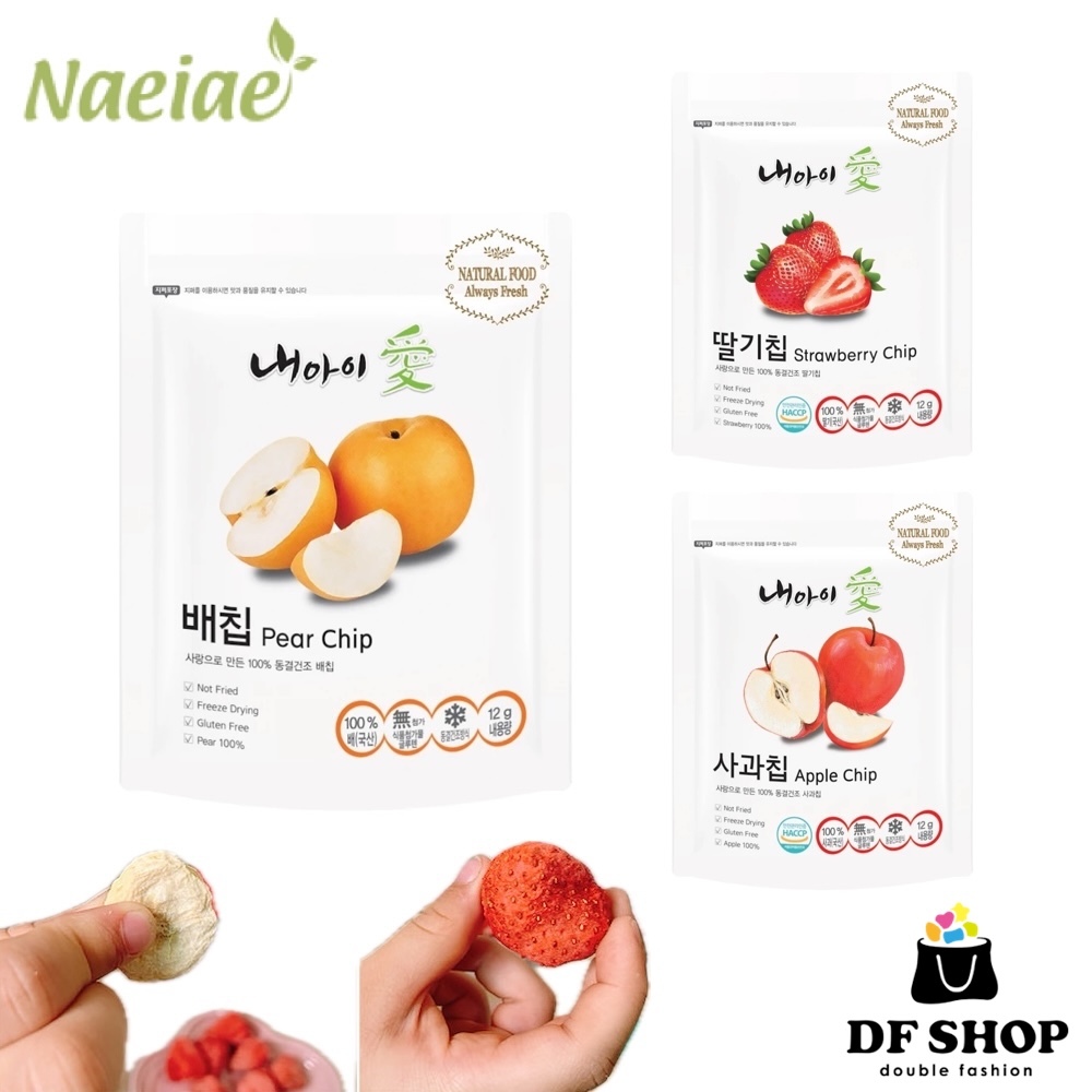 【韓國Naeiae】嬰幼兒水果乾｜12g｜10M+ 草莓 蘋果 水梨 100%水果片 零食 寶寶零食 寶寶點心 副食品