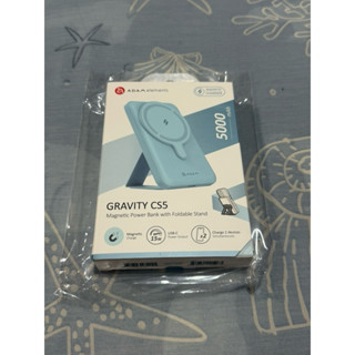 全新2025加強版【亞果元素】GRAVITY CS5 5000mah magsafe支架式磁吸行動電源藍色