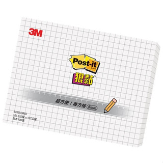 3m 645s-grid 狠粘便條紙(方格) 白色 101.6*127mm 【金玉堂文具】