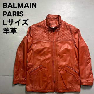 BALMAIN PARIS 小羊皮拉鍊夾克 皮衣外套
