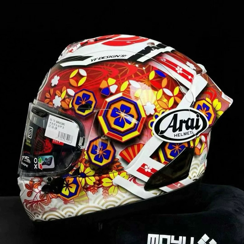 Arai rx7x 中上貴晶櫻花帽&中須賀彩繪鴨尾預購