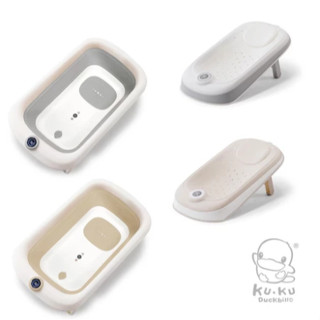 KUKU PLUS 酷咕鴨 豪華型感溫摺疊浴盆 摺疊沐浴床 嬰兒澡盆 嬰兒浴盆//免運