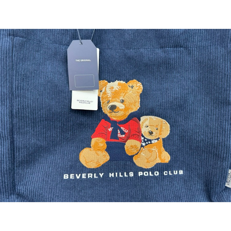泰國專櫃Beverly Hills Polo Club小熊托特包-深藍