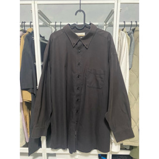 素色長袖古著襯衫（二手）（2XL)