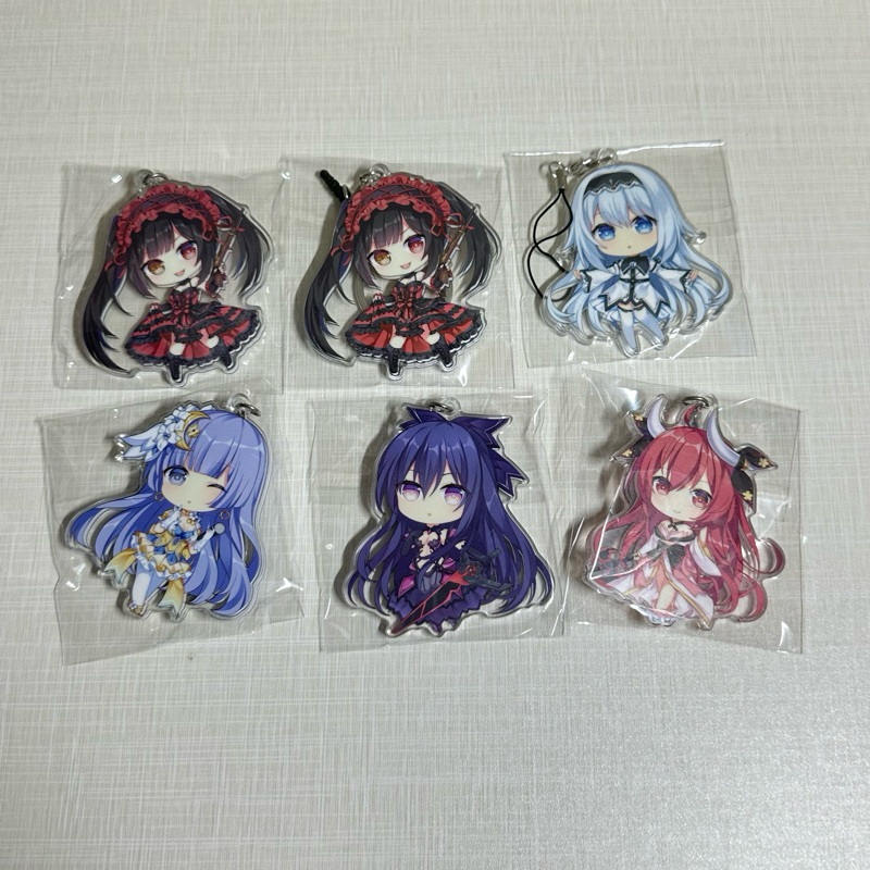 陸版 約會大作戰 壓克力吊飾 時崎狂三 或守鞠亞 誘宵美九 夜刀神十香 五河琴里