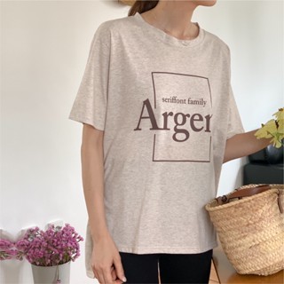 Mamamia孕婦裝 Argent簡約字母印花上衣 正韓製 孕婦裝 短袖 寬T 長版上衣 [C3264]